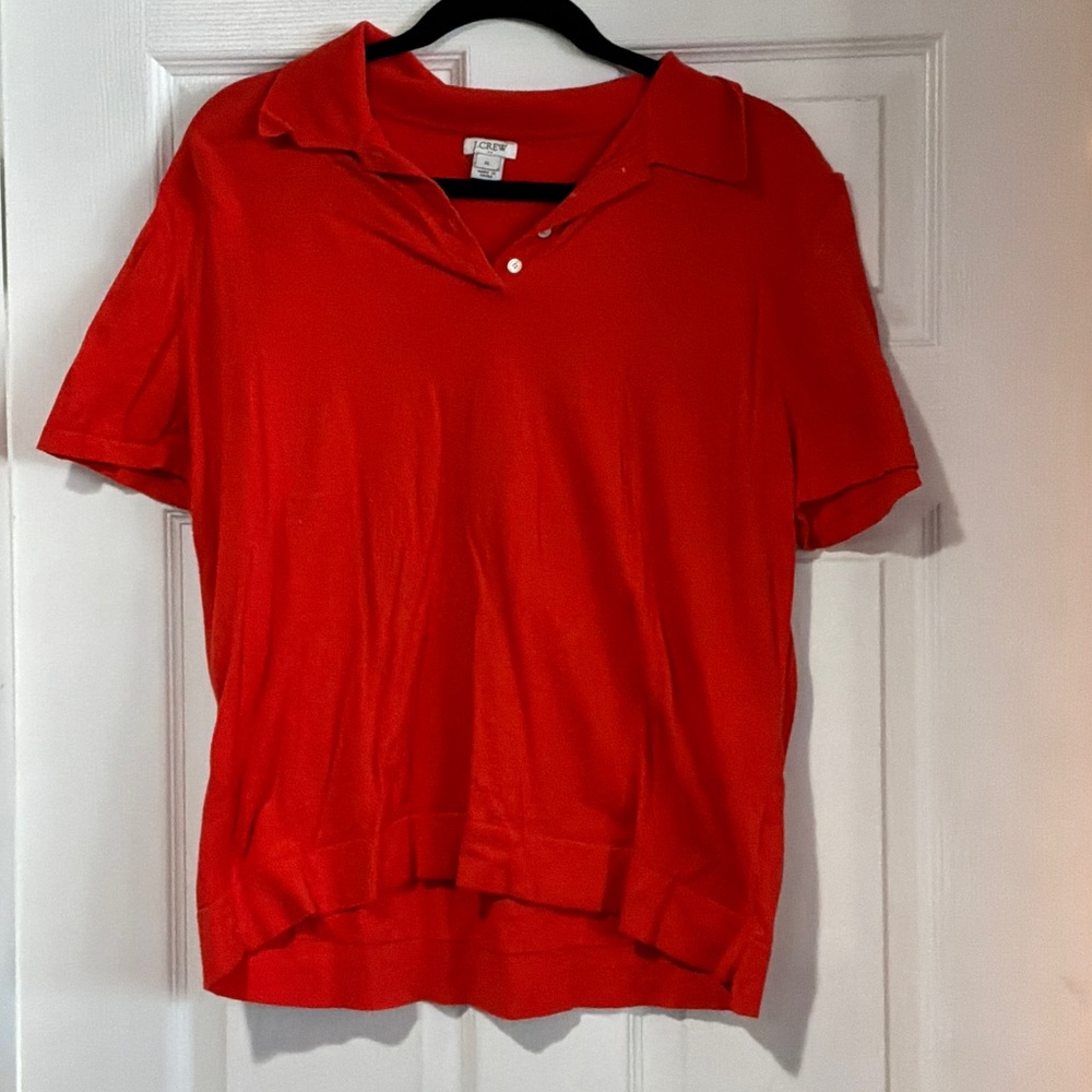 J. Crew Vibrant Red Button Down Shirt